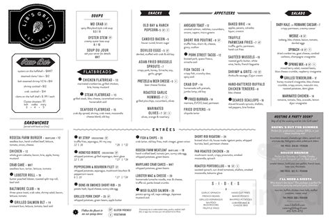 libs grill|lib's grill menu.